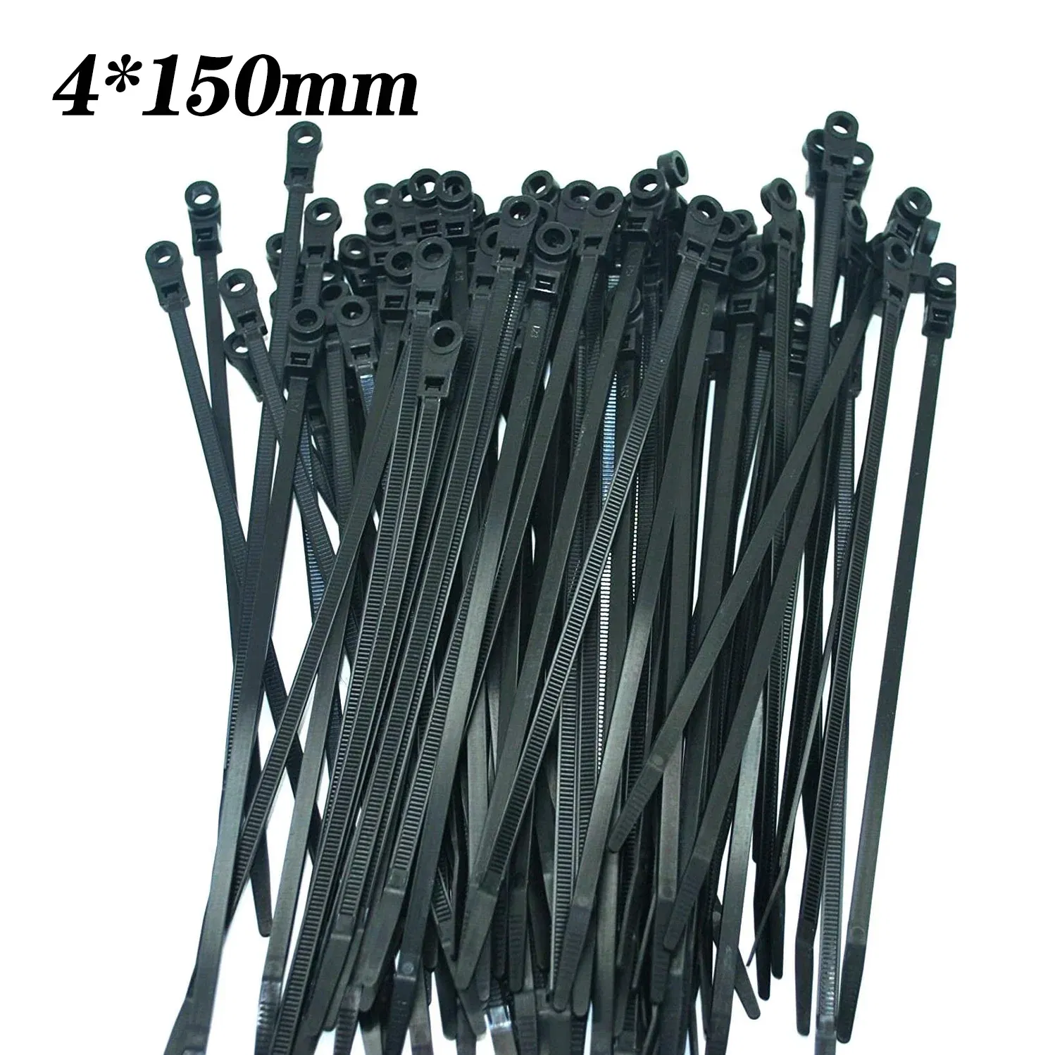Screw Hole Cable Ties Reusable Fixed Nylon Cable Ties Self-locking Cord Ties Straps Fastening Loop Office Organizer