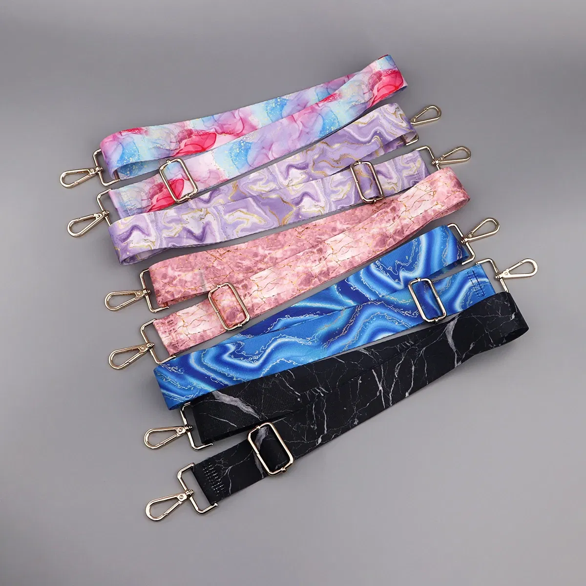 Color: Chocolate - Marbling Adjustable Strap Crossbody Shoulder Wide Bag Strap Bag DIY Women Shoulder Bag Handles Strap Adjustable Hanger Parts