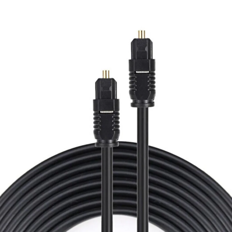 Length: 15m - Digital Fiber Optical Optic Audio Cable SPDIF MD DVD TosLink Gold Plated Lead Cord Connect to DVD CD 1/2/3/5/8/10/15/20/30m