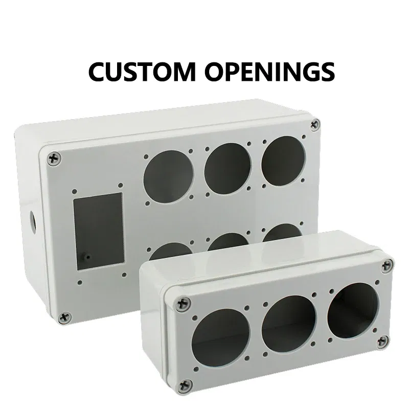 Color: WHITE - Black Outdoor Waterproof Enclosure Plastic Box Electronic Project Instrument Case Electrical Project Box Junction Box Housing