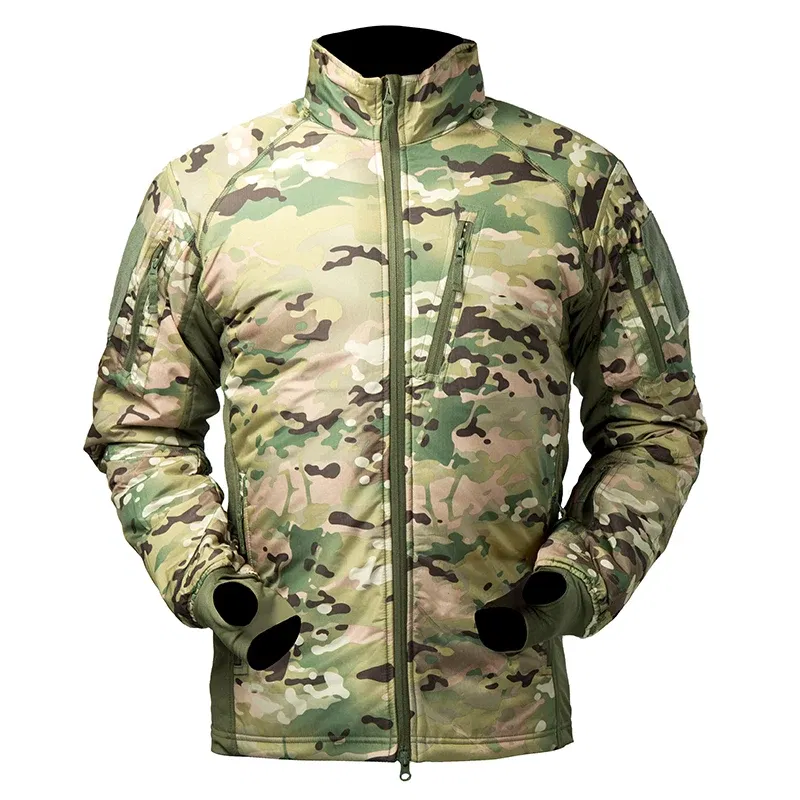 Color: SKY BLUE, Size: S - Mege Men's Tactical Jacket Coat Fleece Parka Outdoor Outwear Lightweight Gear