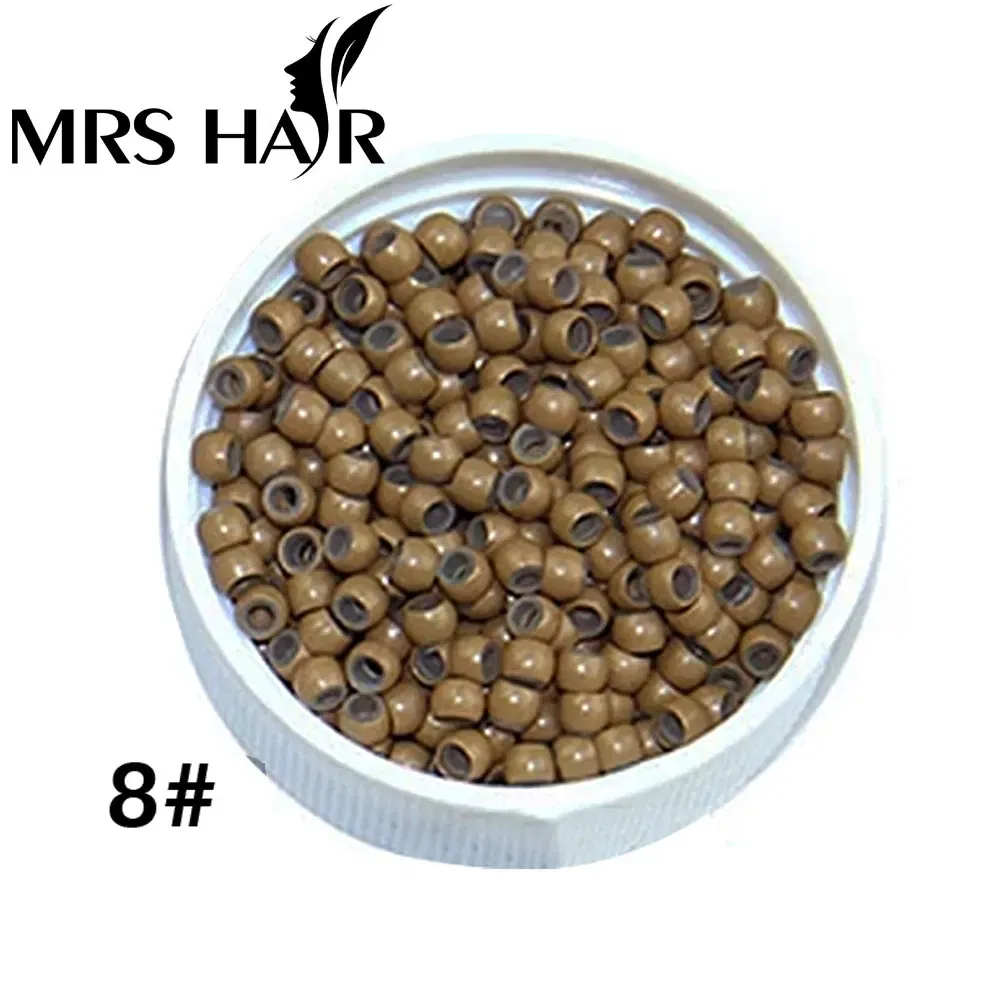 Color: black - 500pcs Silicone Hair Beads Nano Ring Micro Beads Fashion Salon Hairstylist Dreadlock Hair Extension Tools 8 Colors