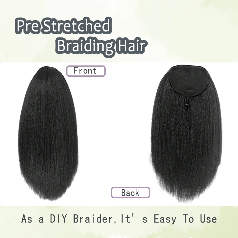 Stretched Length: 30inches - 22/28/30 inch long Kinky Straight Wig Wear and Go Glueless Wigs Pre Plucked Pre Cut Yaki Synthetic Wigs for Black Women