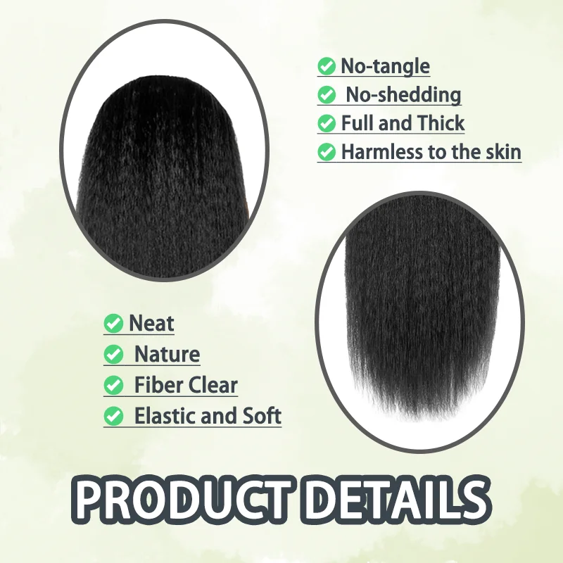 Stretched Length: 30inches - 22/28/30 inch long Kinky Straight Wig Wear and Go Glueless Wigs Pre Plucked Pre Cut Yaki Synthetic Wigs for Black Women