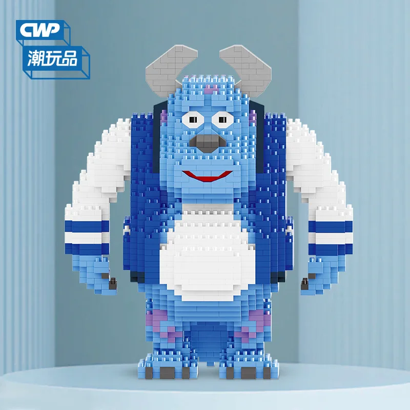 Color: green, Size: S - Monster University Micro Building Blocks James Mike Model Anime Diamond Mini Brick Figure Toy For Christmas Gift