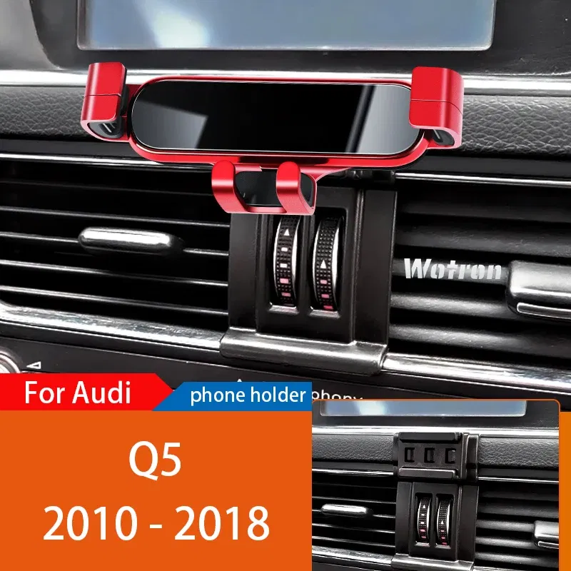 Color Name: green - Car Phone Holder Mobile Mount Stand For Audi Q5 8R FY 2010-2023  Adjustable GPS Special Navigation Bracket Accessories