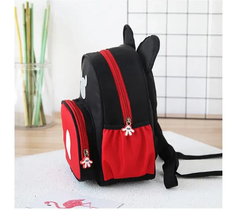 Color: Beige - 2024 Disney Mickey&Minnie Children Schoolbag Kids Backpack Kindergarten School Bags Baby Girls Boys Backpacks