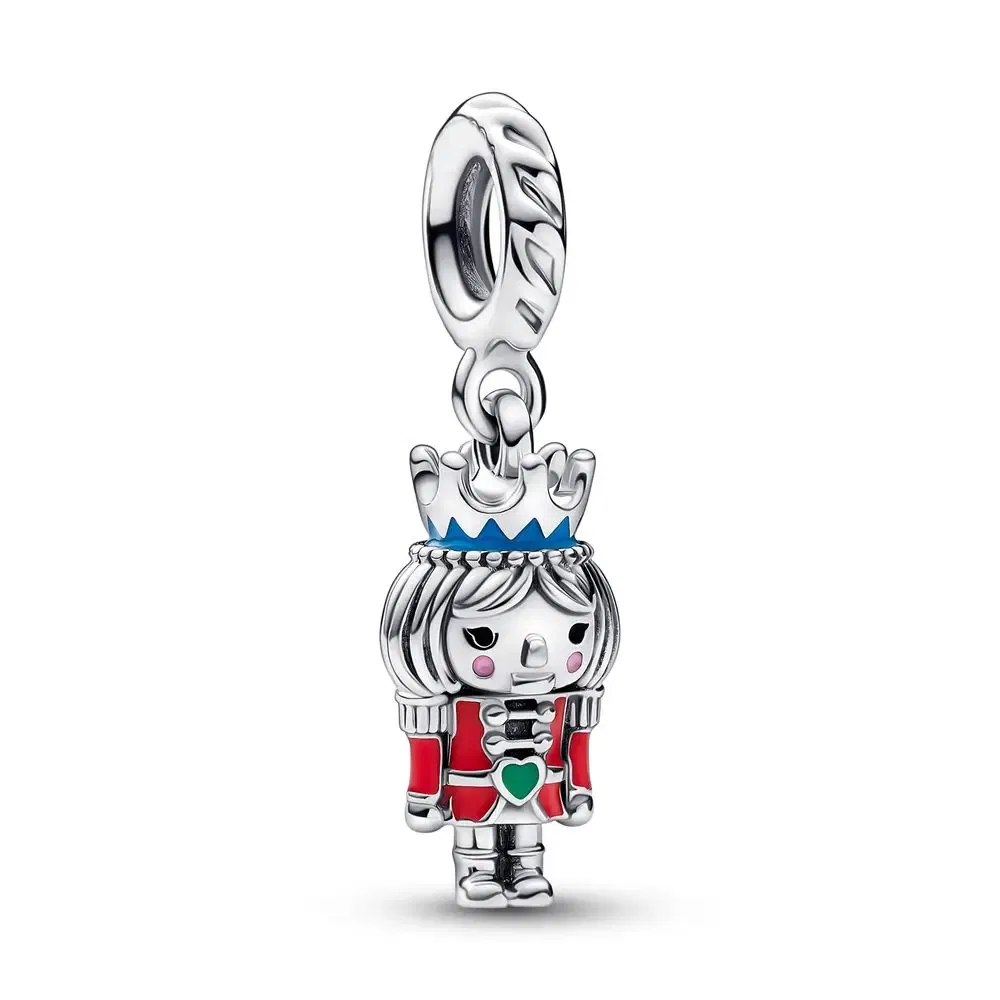 Gem Color: green - Pure Silver 925 Christmas Charm Fit DIY Pandora Bracelet Christmas Gift