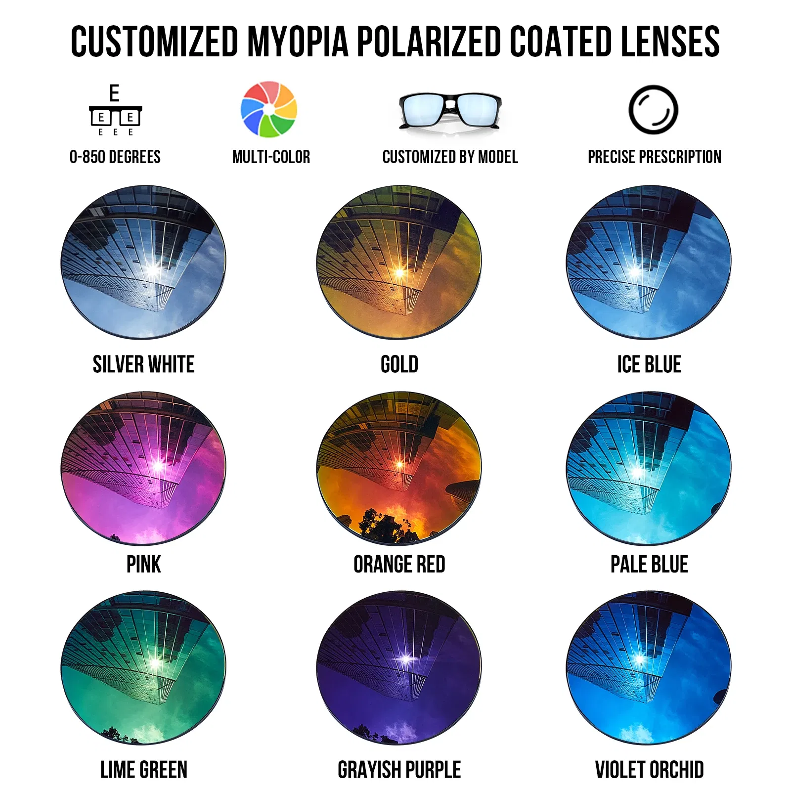 Lenses Color: Khaki, Lenses Degree: -4.00~-6.50 - HDTAC Prescription Replacement Lenses Customized Myopia Lenses Compatible With-Ray-Ban Meta Wayfarer RW4006 50mm Sunglasses