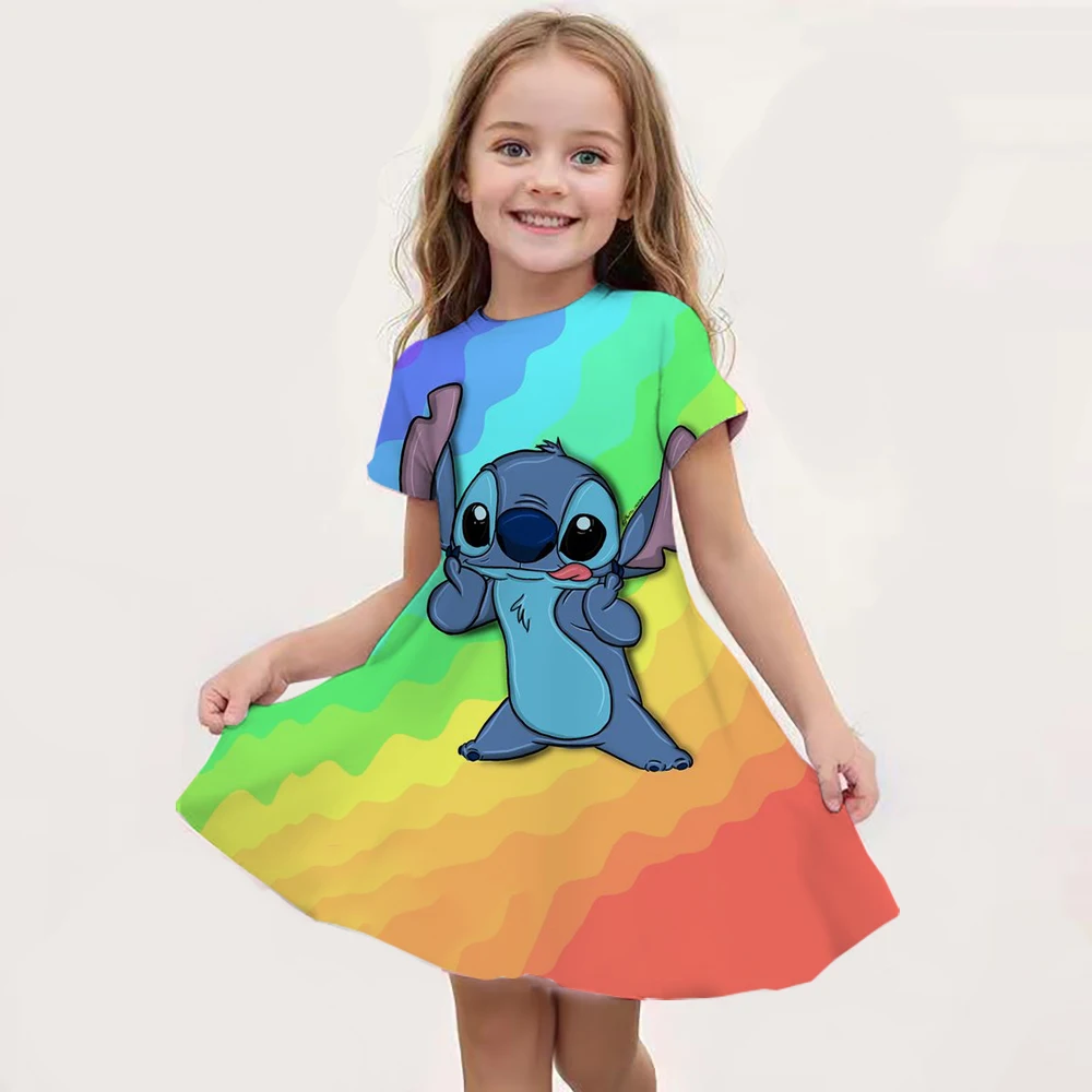 Color: Red, Ships From: CHINA, Kid Size: 6 - Hot Sale Kids Girl Cosplay Snow Queen Top Disney Lilo & Stitch Princess Dress for 2-14 Years Girls Birthday Party Dresses