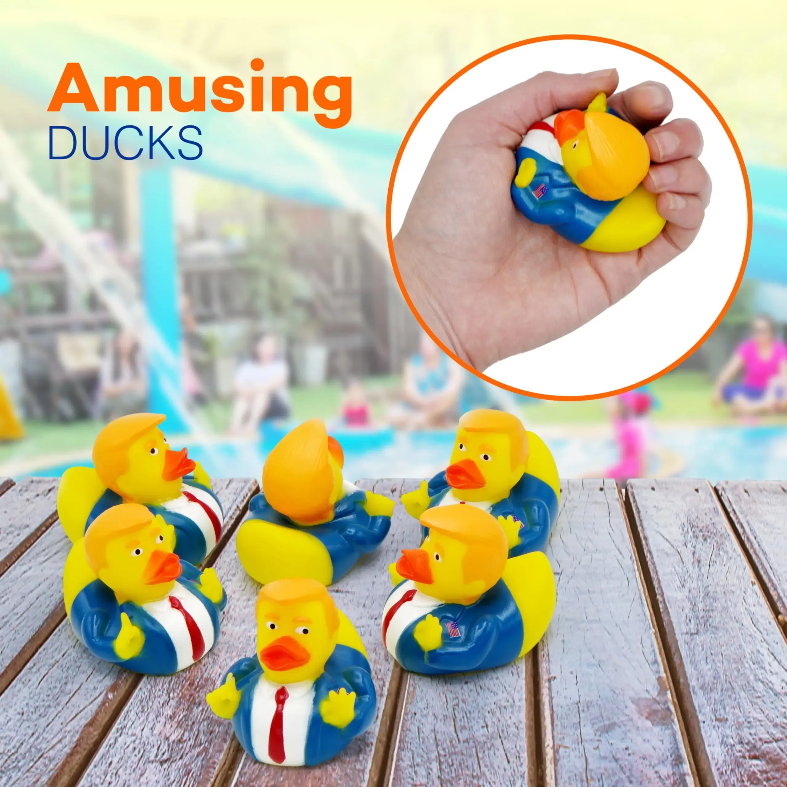 Color: Multicolor - Donald Trump Rubber Ducks Bulk - 6 Pack Small 2.3 Inch,Trump Rubber Duckies Great for Jeep Ducking,Trump 2024 Gift,Bath Tub Toys