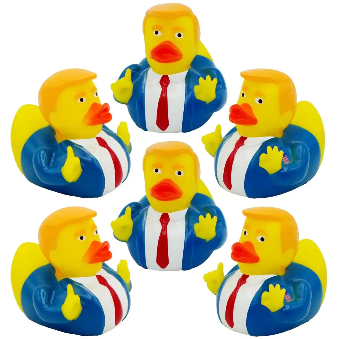 Color: Multicolor - Donald Trump Rubber Ducks Bulk - 6 Pack Small 2.3 Inch,Trump Rubber Duckies Great for Jeep Ducking,Trump 2024 Gift,Bath Tub Toys