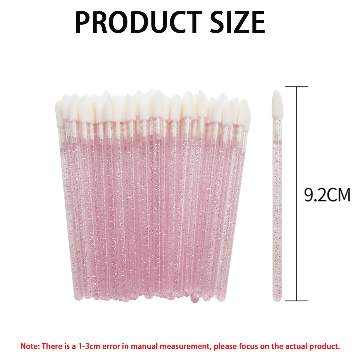 Handle Color: Yellow - 100/300PCS Disposable Lip Brush Makeup Brushes Lipstick Applicator Wands Wholesale Eyelashes Extension Tool Beauty Accessories