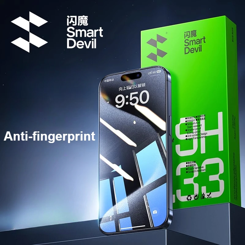 Color: Beige, Material: High Definition - SmartDevil 2/3PCS Anti-fingerprint Tempered Glass Film for iPhone 15Pro Max 14Pro 13 15 Non-full Cover HD Clear Screen Protector