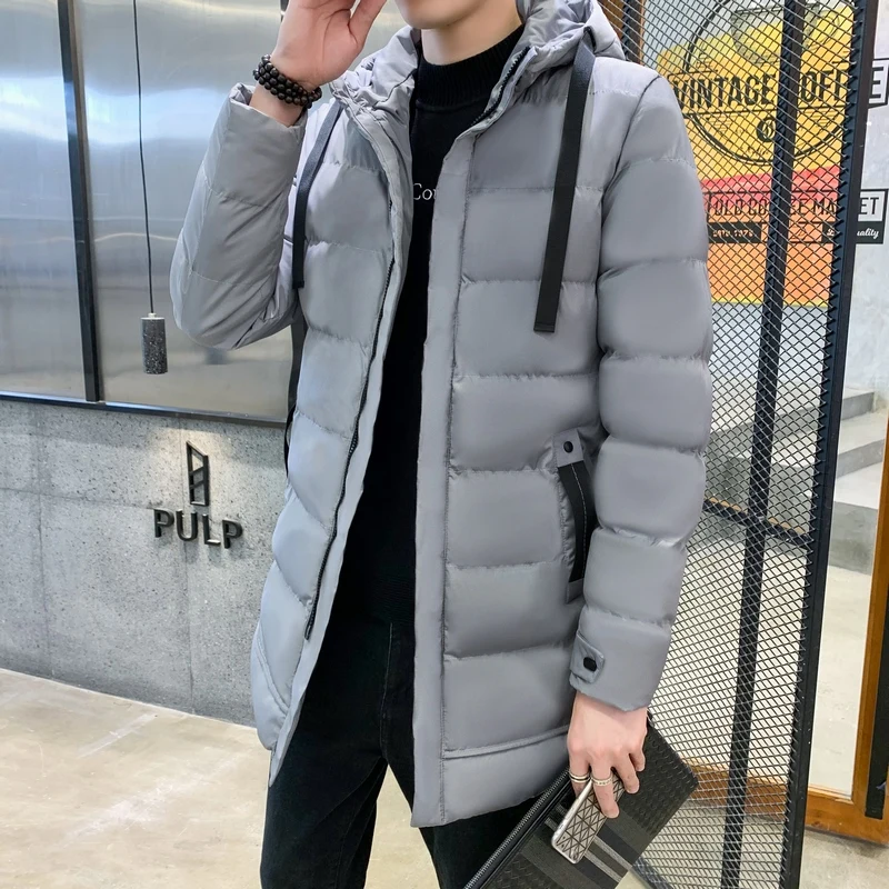 Color: black, Size: XL - 7xl Plus Size Padded Parkas Men Thick Warm Coats Solid Warm Cotton Long Coats Windbreaker Winter Outerwear 6xl Thermal Jacket
