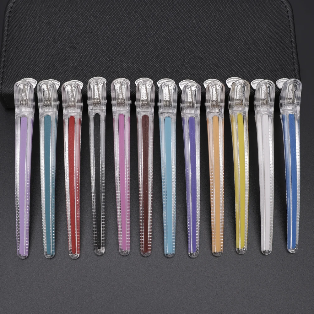 Color: PURPLE, Ships From: CN - 12pcs Heat-Proof Hairpins Hairdressing Sectioning Cutting Hair Clamps Anti-static Women's Hair Clips Styling Accessories
