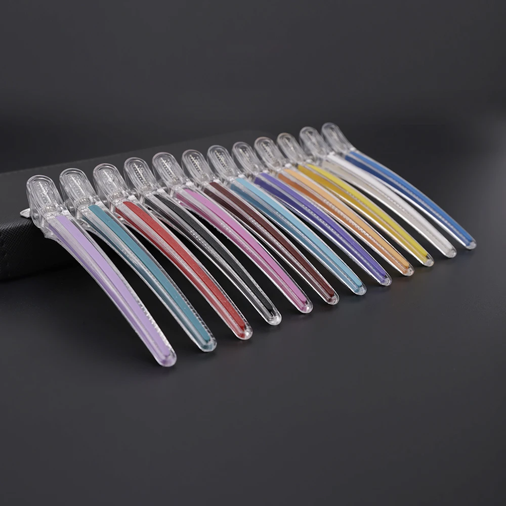 Color: PURPLE, Ships From: CN - 12pcs Heat-Proof Hairpins Hairdressing Sectioning Cutting Hair Clamps Anti-static Women's Hair Clips Styling Accessories