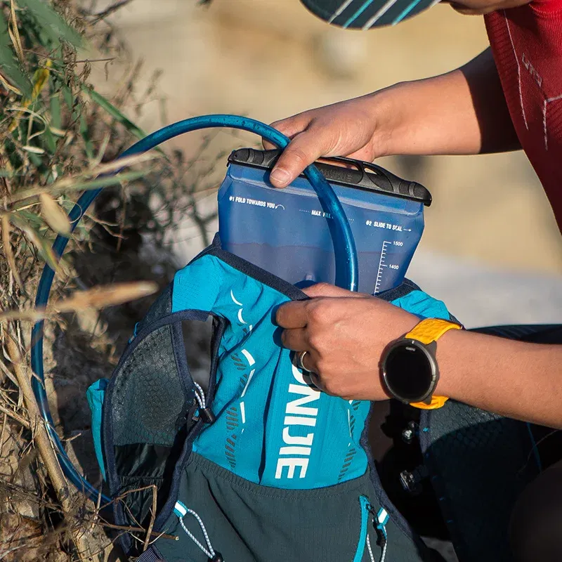 Color: silver color - AONIJIE C9102S Ultra Vest 5L Hydration Backpack Pack Bag Soft Water Bladder Flask Set For Hiking Trail Running Marathon Race
