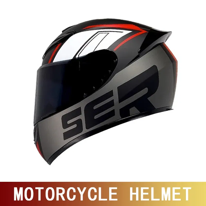 Color: Gold, Size: XL - Motorcycle helmet motorcycle full helmet racing kart winter anti-fog retro personality helmet