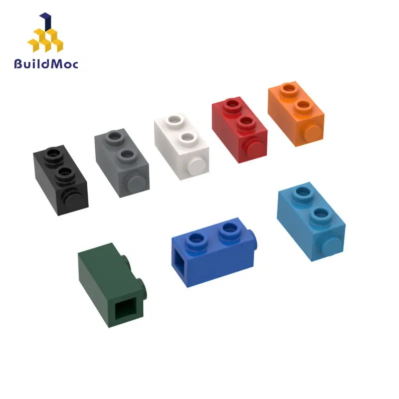 Color: wood - 10PCS Assembles Particles 32952 1x1x1 2/3 Single side Mini Bricks Building Blocks DIY Replaceable Parts Toys For Children Gifts
