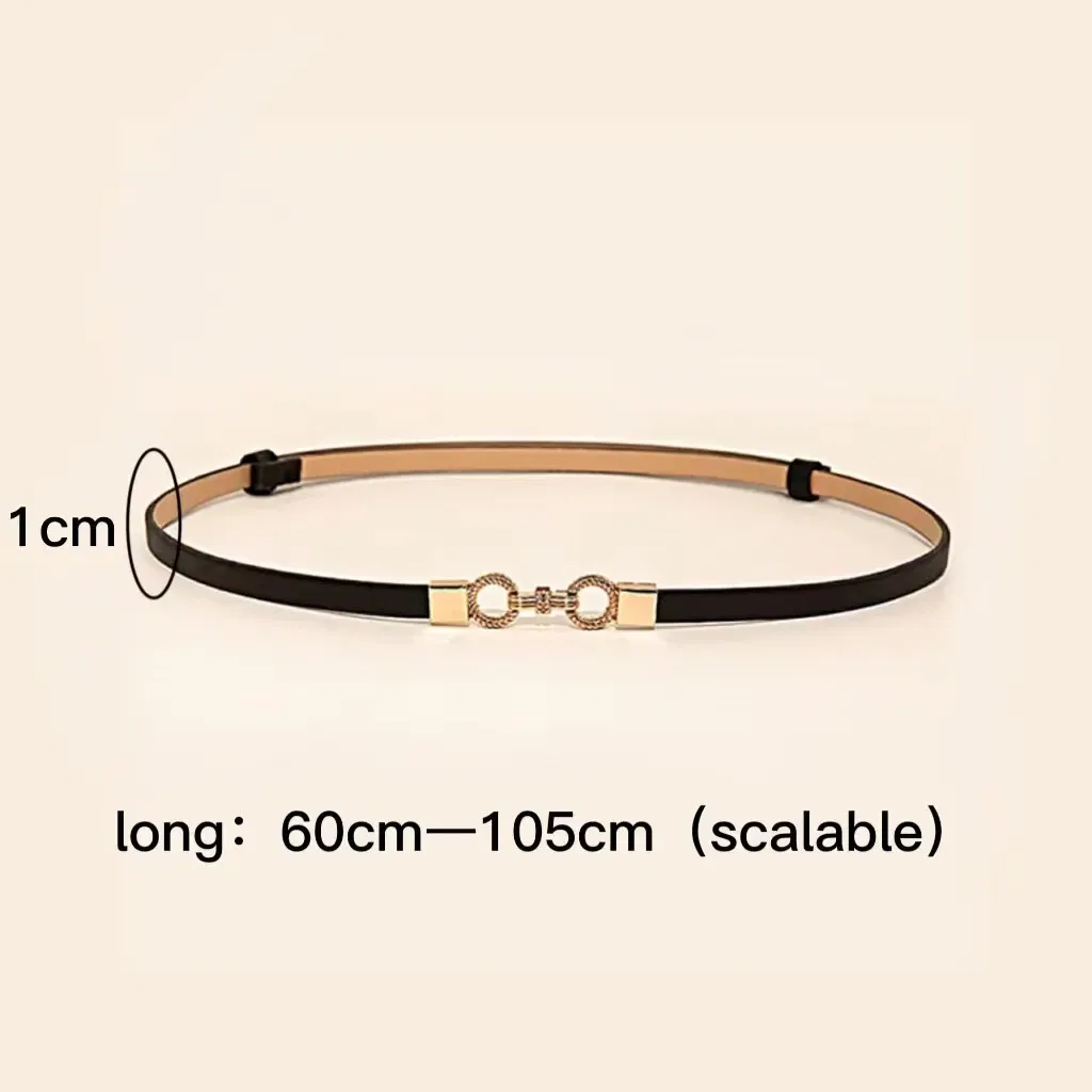 Belt Length: 105CM, Color: Other - 2Piece Combination Set Four Seasons Multicolor SelfStretch Dress With Womens Belt
