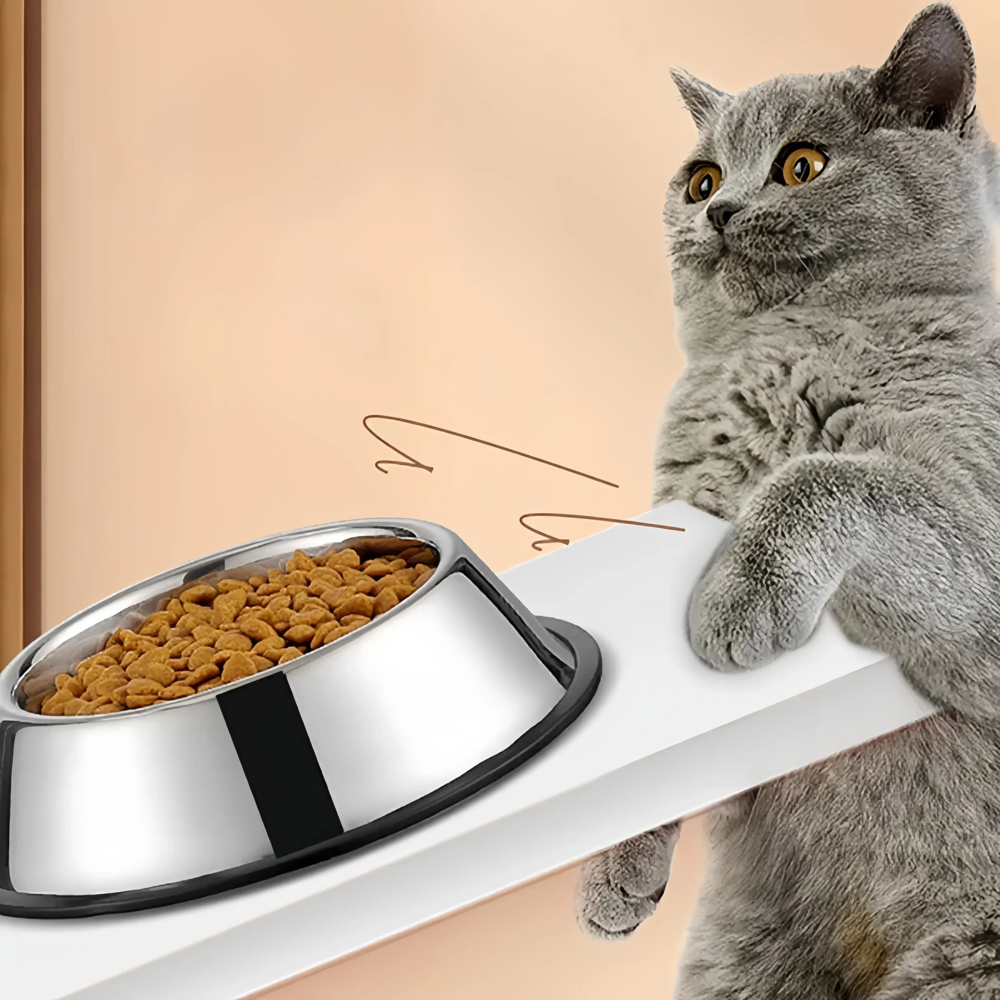 Color: Green, Size: L - Pet Dog Cat colours Stainless Steel Bowl Pet Feeding Bowl Cat and Dog Drinking Bowl Metal Feeder Bowl Durable Easy To Clean bowl