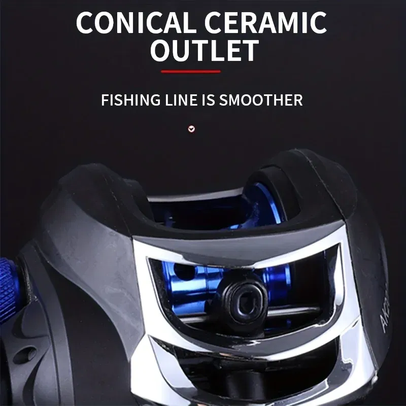 Color: Blue, Use Mode: Right Hand, Bearing Quantity: 18 - BILLINGS Baitcasting Reel AK Series,7.2:1 Gear Ratio 18+1BB,18LB Max Drag,Shallow Spool,For Freshwater Saltwate