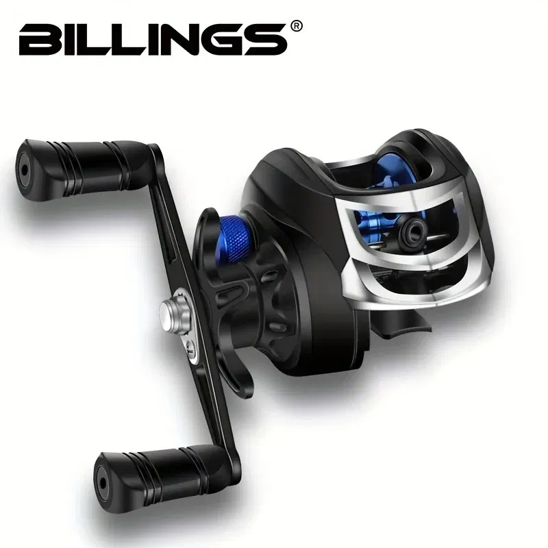 Color: Blue, Use Mode: Right Hand, Bearing Quantity: 18 - BILLINGS Baitcasting Reel AK Series,7.2:1 Gear Ratio 18+1BB,18LB Max Drag,Shallow Spool,For Freshwater Saltwate