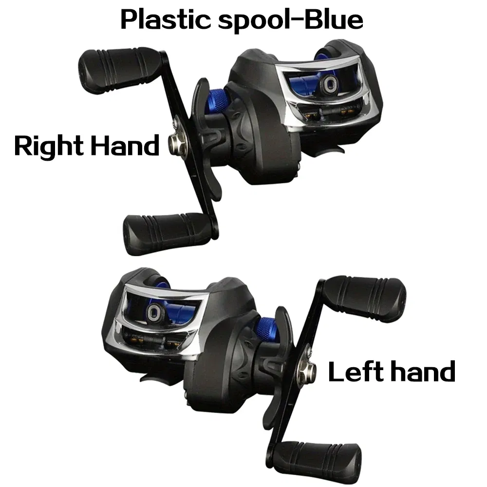 Color: Blue, Use Mode: Right Hand, Bearing Quantity: 18 - BILLINGS Baitcasting Reel AK Series,7.2:1 Gear Ratio 18+1BB,18LB Max Drag,Shallow Spool,For Freshwater Saltwate