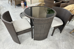 Outdoor Patio Chairs And Table Set 3pcs