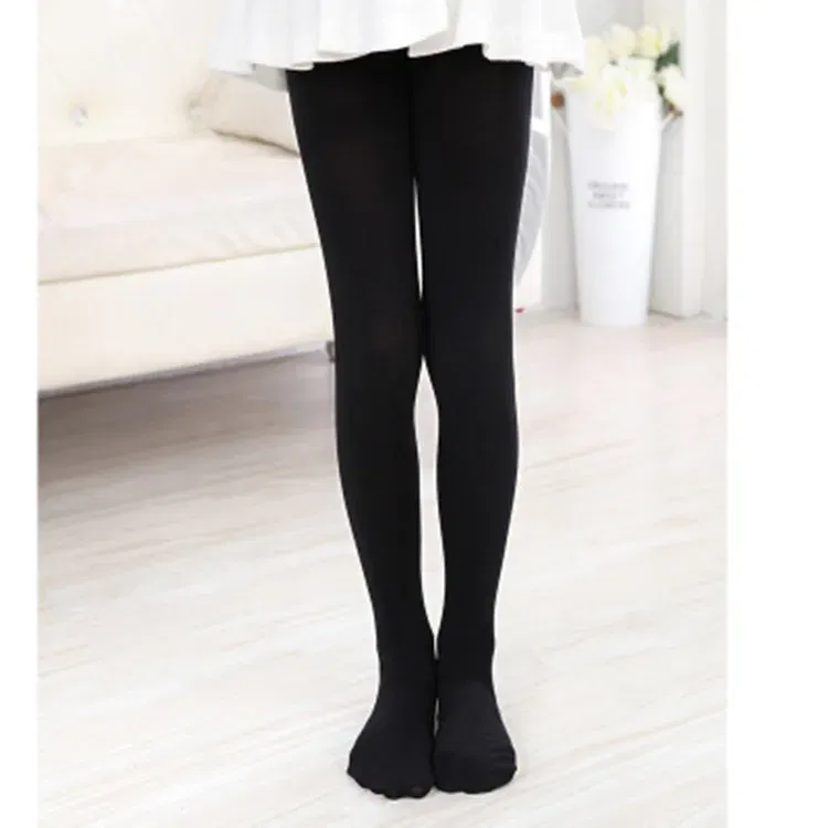 Color: black, Size: L - 1/2/4/6/8 Pairs/lot Spring Summer Candy Kids Pantyhose Ballet Dance Tights for Girls Stocking Children Velvet Solid White
