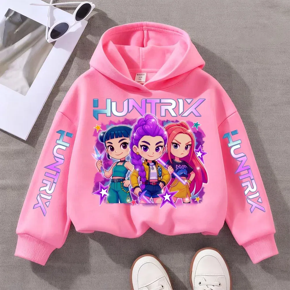 Color: Beige, Kid Size: 134 - Witch Hunter Group Zoey Cosplay Costume Girls Womens Halloween Party Costumes Demon Hunter Idol Girl Group Purple Casual Hoodie
