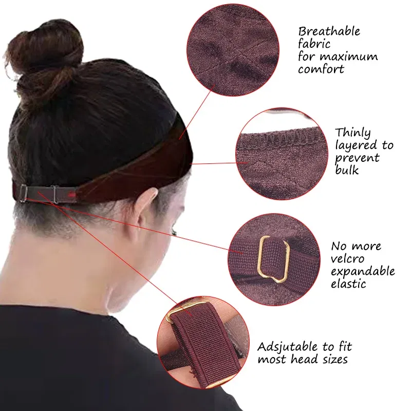 Color: Brown, Ships From: CHINA - Nunify Flexible Velvet Wig Grip Scarf With Adjustable Elastic Band Comfort Head Band Adjustable Fasten Grip Band For Wig 1Pcs