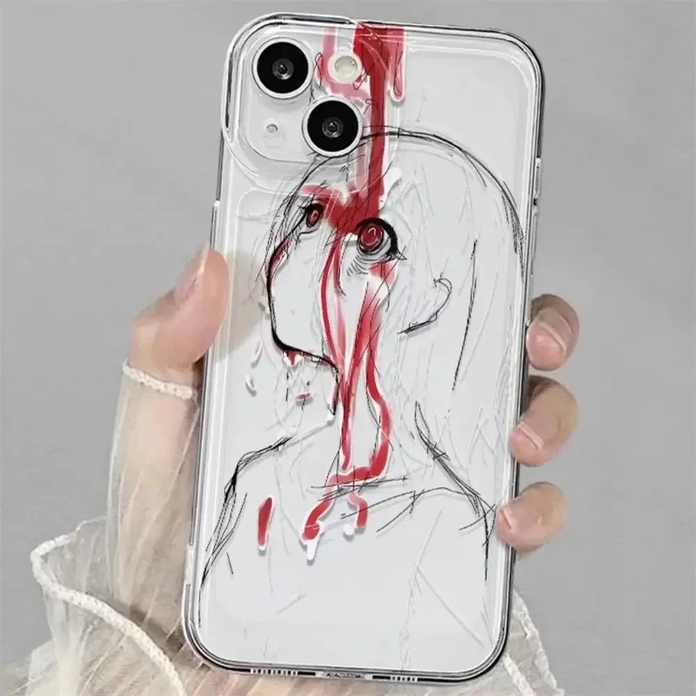 Color: Beige, Material: Denim - luxury bloodsacrifice Black Angel Death demon Phone Case For iPhone 15 14 13 12 11 Mini Pro Max XR XSMax 7 8 Plus SE Clear Cover