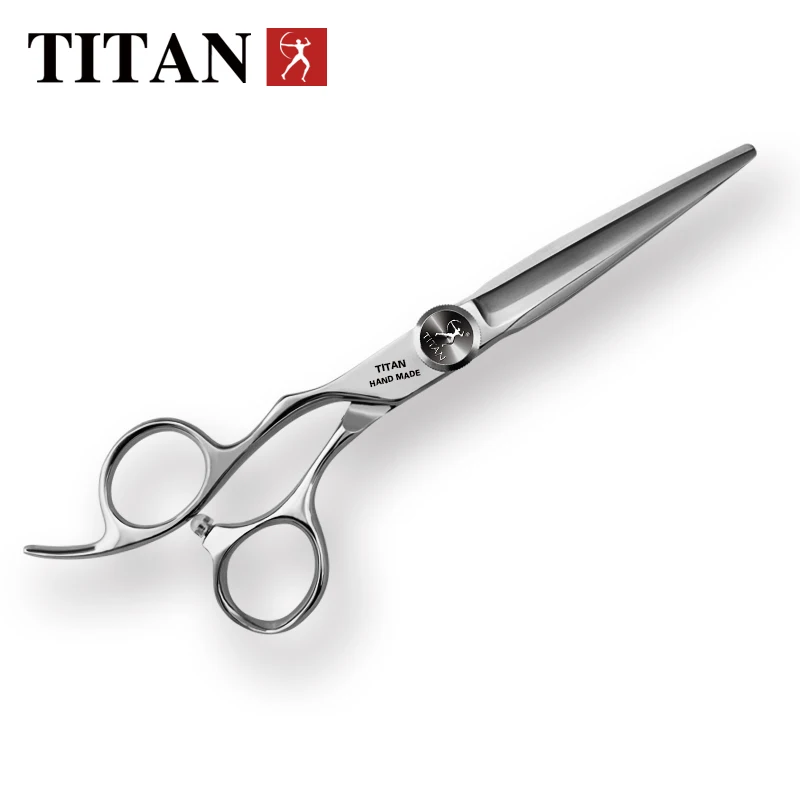 Color: Green - Titan professional 6.0inch left handed  cutting scissors shears barber scissors hairdressing scissors