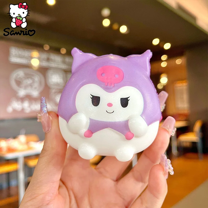 Color: Red - Anime Cinnamoroll Kawaii Sanrio Kuromi Melody Decompression Stress Relief Squishy Hello Kitty Kid Hand Pinch Toy Healing Gift