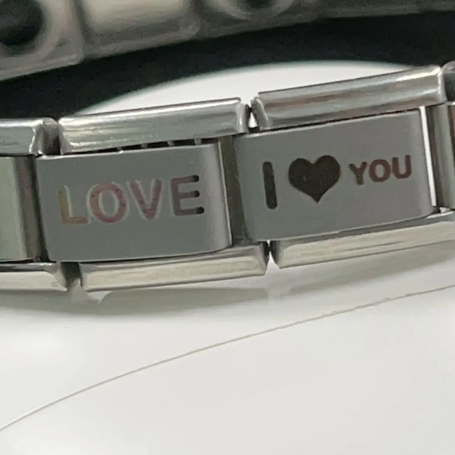 Metal Color: Dark Gold, Main Stone Color: WHITE - New DIY Italian Charm 9mm Module Bracelet 26 English letter Stainless Steel Elastic Bracelets for Men and Women Gift
