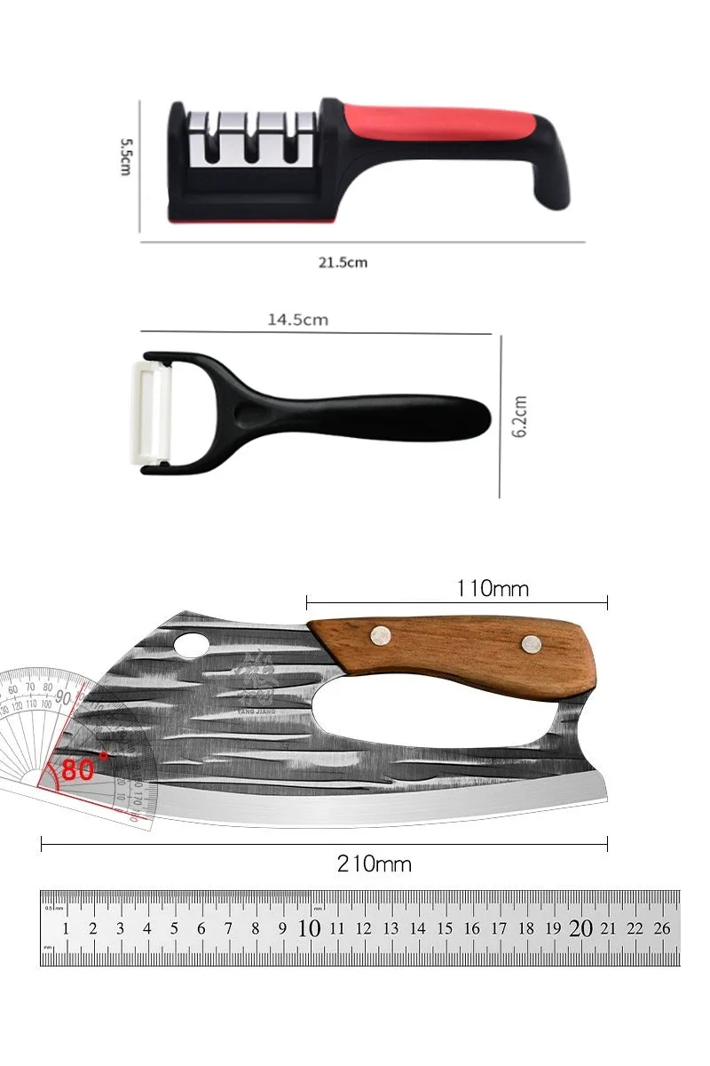 Color: grey - New Effort Saving Kitchen Chef Knife Boning Knife Stainless Steel Handmade Forged Knife Household Vegetable Knife Chopper Knife
