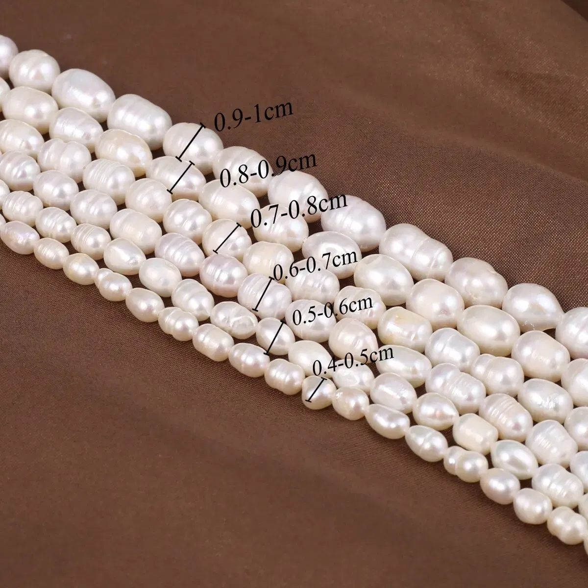 Color: WHITE, Item Diameter: 8mm - Rice Beads A Quality Natural Freshwater Pearls 5-6mm Loose Spacer Beads for Jewelry Making Supplies DIY Women Necklace Bracelet