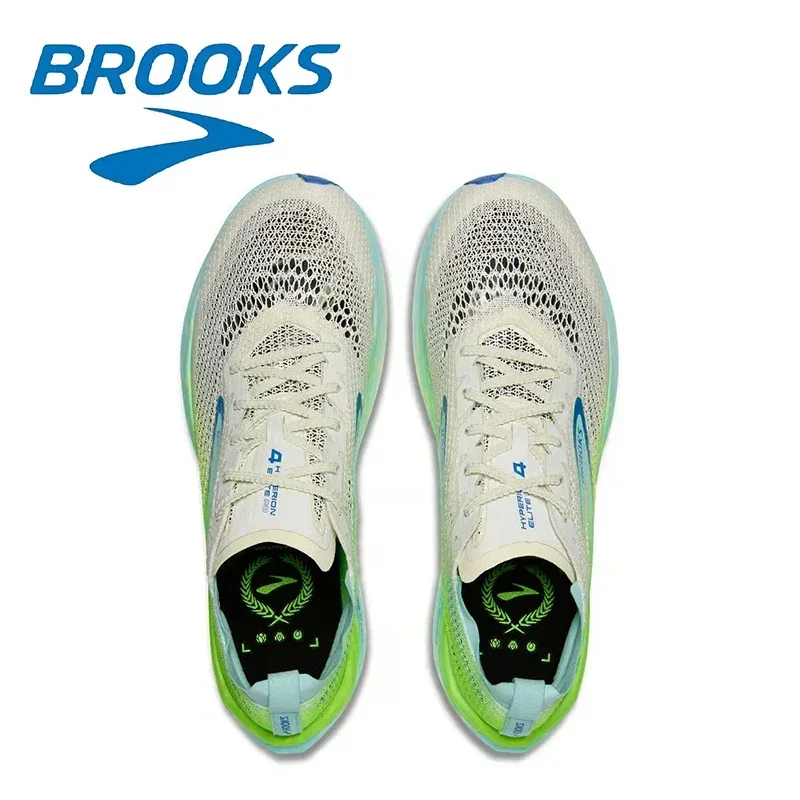 Color: MULTI, Shoe Size: 44 - Brooks Hyperion Elite 4 Series Gray Green Breathable Engineering Mesh Men's Lightweight Cushioning Running Shoes