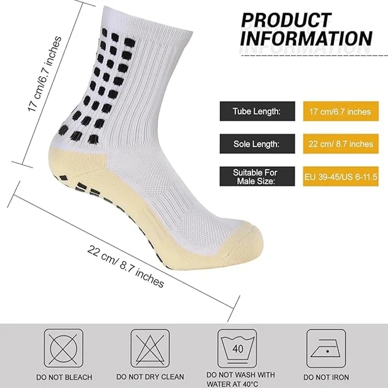 Color: MULTI - Anti-Slip Football Socks Men Women Sports Socks Breathable Silicone Bottom Soccer Outdoor Sport Running Cycling Grip Socks