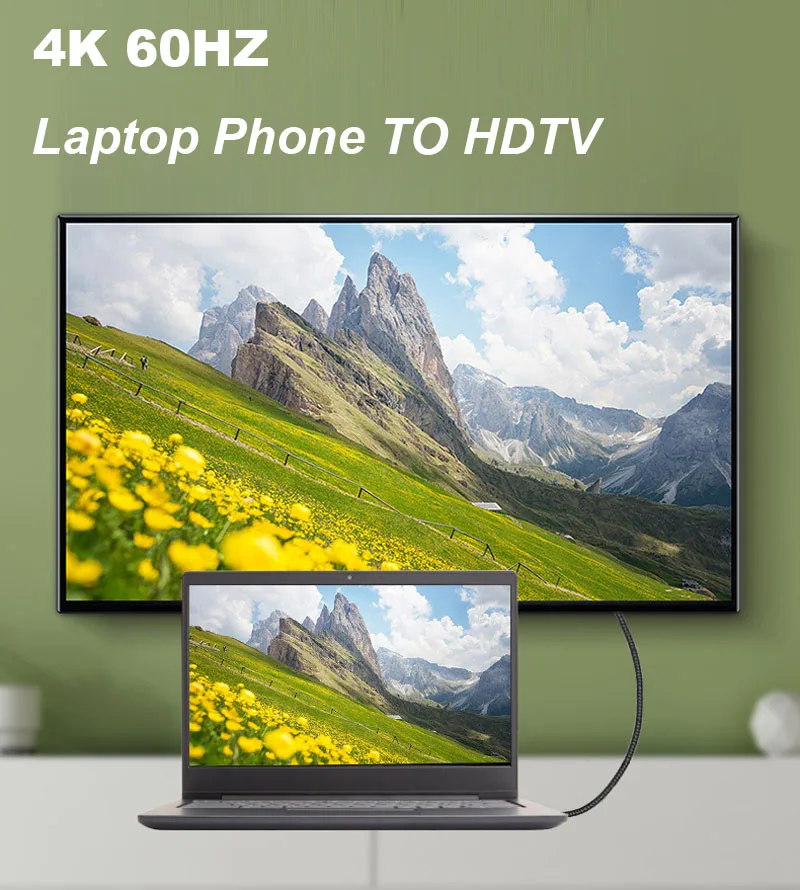 Length: 1.5m - Nylon MINI HDMI To HDMI Cable HDMI2.0 MINIHDMI Male A Male 4K 60HZ HD 1080P  Adapter Converter 1M 2M 3M 5M 10M Wire TV Camera