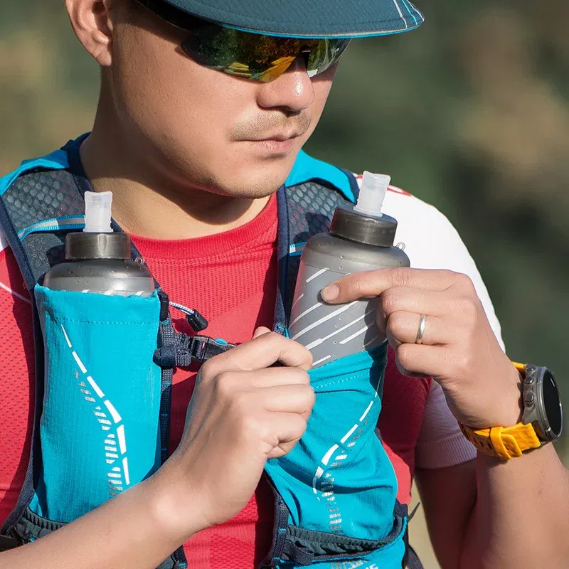 Color: Orange - AONIJIE C9102S Ultra Vest 5L Hydration Backpack Pack Bag Soft Water Bladder Flask Set For Hiking Trail Running Marathon Race