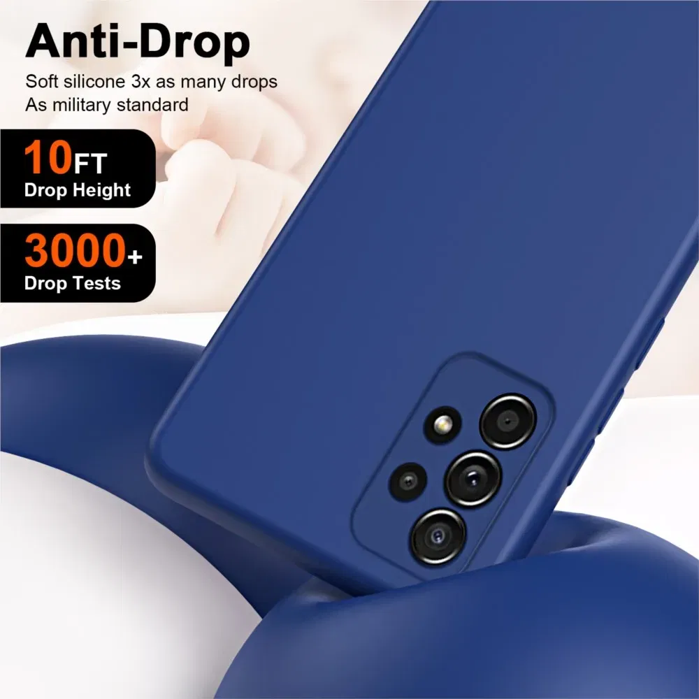 Color: Light purple, Material: PVC - Solid Silicone Protect Case For Samsung Galaxy A13 A23 A33 A53 A73 A12 A22 A32 A52 A52S A72 A04 A04S A14 A24 4G A34 A54 Cover