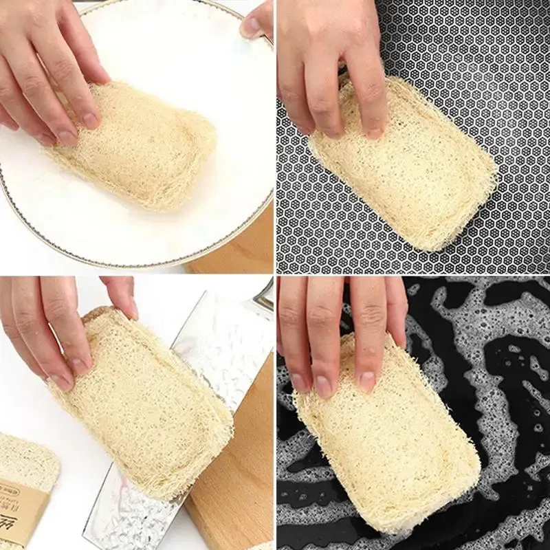 Color: Blue, Ships From: spain - Natural Luffa Dish Washing Cloth Sponge Loofah Scrub Pad Dish Pot Easy To Clean Scrubber Sponge Kitchen Clean Brushes Pad