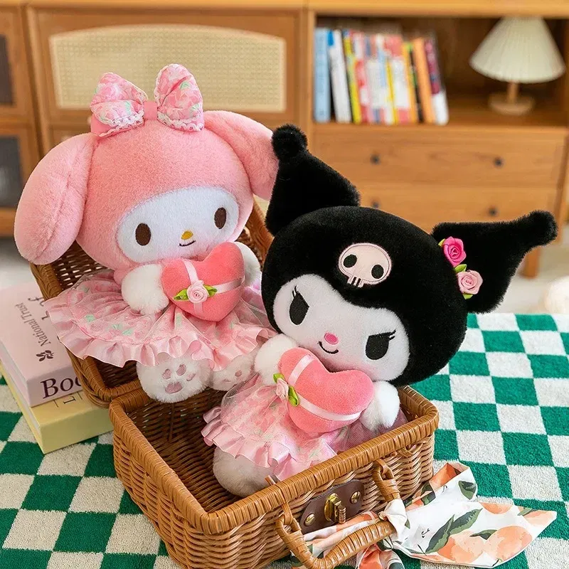 Color: RosyBrown - Sanrio Kuromi Plush Toy30cm Cinnamoroll Melody Stuffed Doll Comfortable And Soft Plush Toy Valentine's Day Child Birthday Gift