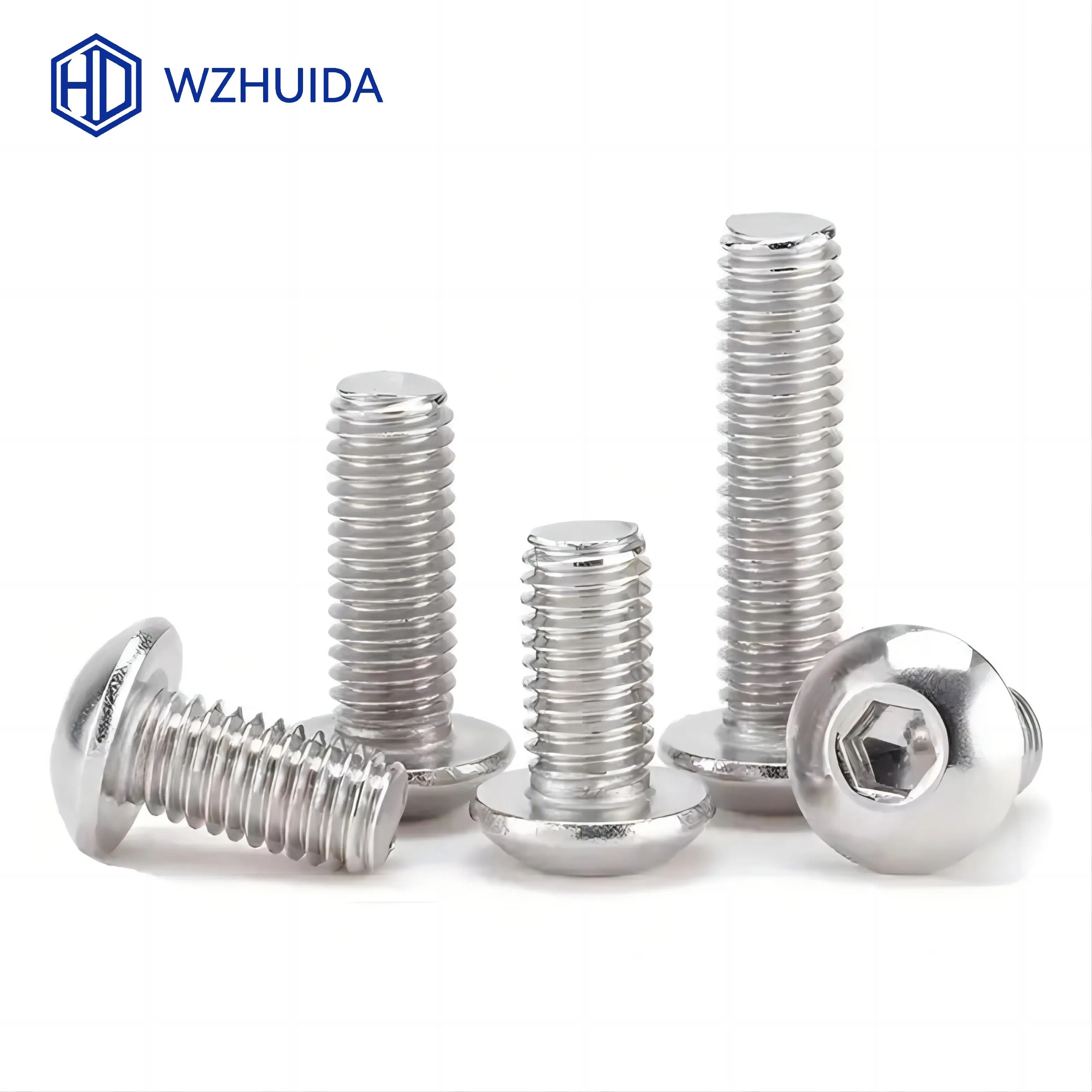 Size: M12, Length: 10mm - 5-50pcs M2 M3 M4 M5 M6 M8 M10 Hex Socket Button Head Cap Screws Stainless Steel ISO7380