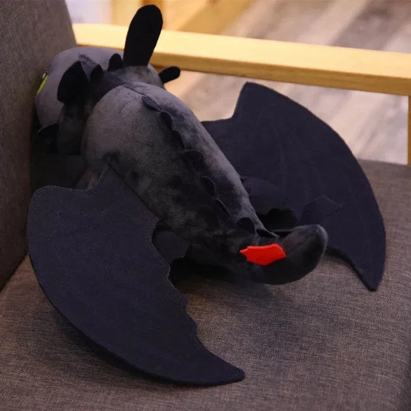 Color: black, Height: 0-10cm - 20-65cm Plushies Dragon Toys Kawaii White Black Dinosaurs Animal Stuffed Plush Toys In Stock Plush Kid Birthday Gifts for Kids