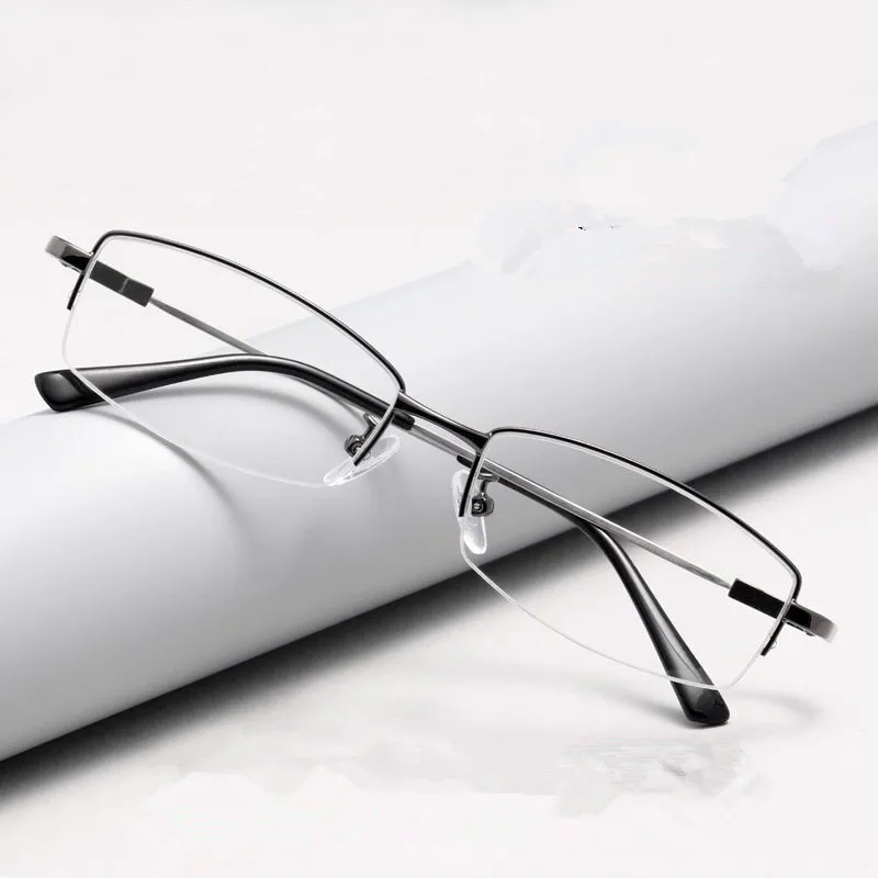Frame Color: Silver - Metal Finished myopia glasses Nearsighted Glasses prescription glasses for men women eyewear diopter from -0.5 to -8.0