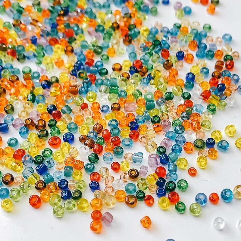 Color: Gold, Item Diameter: 4mm - 2mm 3mm 4mm Glass Seed Loose Beads Small Charms DIY Craft Bracelet Beads for Jewelry Making Supplies Necklace Accessories